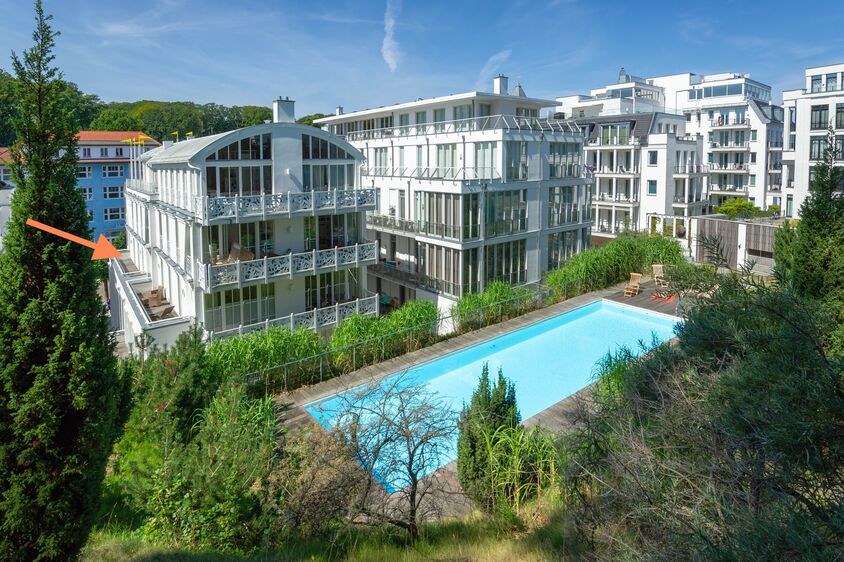 Rückansicht/Pool