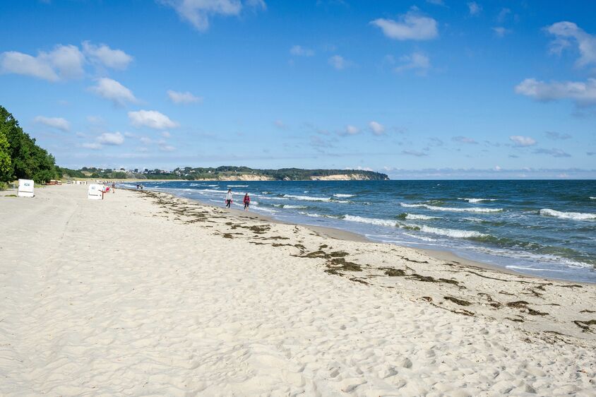 Strand direkt hinter dem Objekt